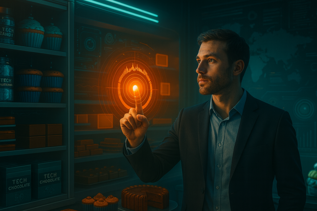 IT-yrityksen työntekijä löytää makean pisteen teknologian karkkikaupasta.