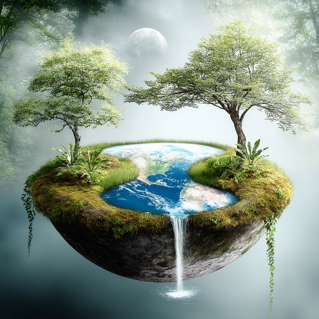 Planeetta läikkyy luonnon reunakeston yli