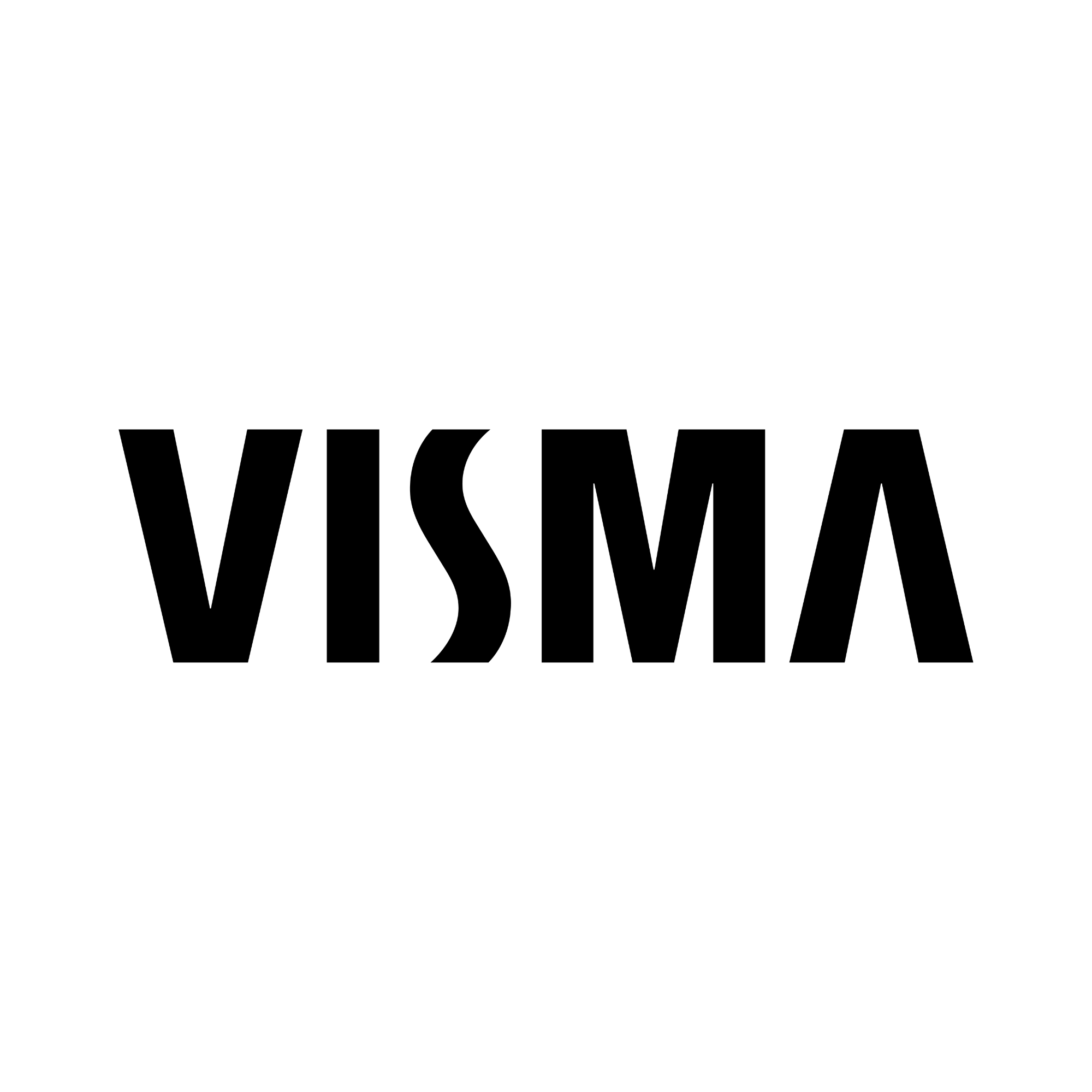 Visman logo mustavalkoinen